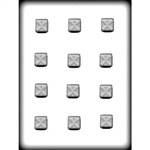 1" Square X on Top Hard Candy Mold