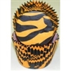 Orange Zebra Stripe Cupcake Liners safari zoo children