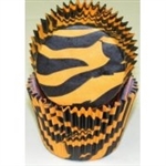 Orange Zebra Stripe Cupcake Liners safari zoo children