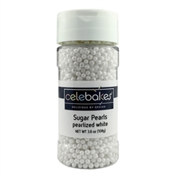 Pearlized White Sugar Pearls wedding Christmas 3-4mm
