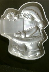 Vintage Santa Holding Present Amscan Character Pan