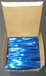 4" Blue Metallic Twist Ties - 2,000 Pack