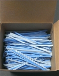 4" Light Blue Paper Twist Ties - 2,000 Pack