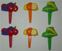 Fruit and Veggies Cupcake Picks