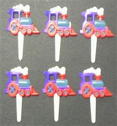 Steam Train Engine Cupcake Picks