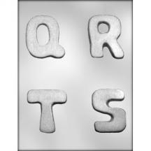 2-3/4" Letters Q-R-S-T Chocolate candy Mold