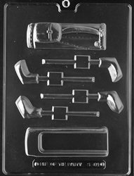 Golf Bag & Clubs Pour Box Chocolate Mold