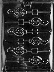 G-Clef Lollipop Musical Chocolate Mold
