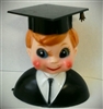 Blonde Graduate Boy Cake Topper