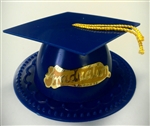Blue Graduate Mortar Board Cap Cake Topper