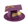 Purple Graduate Mortar Board Cap Cake Topper