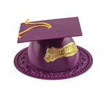 Purple Graduate Mortar Board Cap Cake Topper