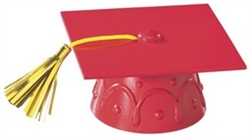 Red Graduate Mortar Board Cap Cake Topper