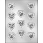 Lacey Heart with Love Chocolate Mold
