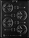 Peace Sign Lolly Chocolate Mold