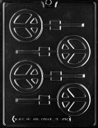 Peace Sign Lolly Chocolate Mold