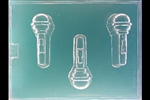 Thick Microphone Chocolate Mold music sing AO1411