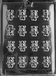 Bite Size Teddy Bear Chocolate Mold A026 animal baby shower