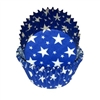 Blue Baking Cups with White Stars - 100 Count
