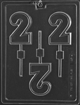 Number 2 Lolly Chocolate Mold