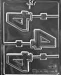 Number 4 Lolly chocolate candy Mold