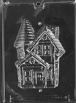 3D Haunted House Chocolate Mold - Back