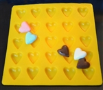 1" Heart Shaped Flexible Silicone Mold