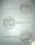 2-1/2" Santa Sucker Chocolate lollipop Mold winter holiday christmas 90-4263