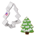 3-1/2" Snow Covered Tree Cookie Cutter christmas holiday winter