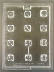 Dice Shaped Chocolate Mold 60AO-679 Las Vegas craps gamble casino