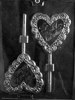 Large To My Valentine Lolly lollipop sucker Chocolate Mold V054