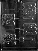 Kiss Lolly lollipop sucker chocolate mold Valentine wedding