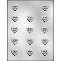 Baby Girl Hearts Chocolate Mold