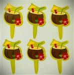 Coconut Drink Cupcake Picks