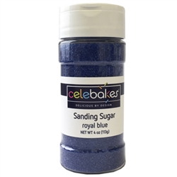Royal Blue Sanding Sugar 4 Ounce cookie sprinkle 7500-7505E wedding