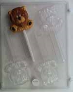 Cute Lion Sucker Chocolate Mold