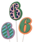 Number 6 Lollipop Chocolate Mold