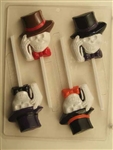 Skeleton with Top Hat Lollipop Mold