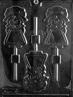 Girl Pilgrim Lolly Chocolate Mold