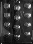 Grooved Hearts Chocolate Mold