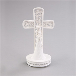 Language of Love Cross Wedding Cake Topper