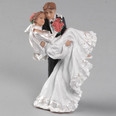 Groom Carrying Bride Wedding Cake Topper