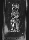 3D Jumbo Boy Bunny w/Carrot Chocolate Mold - Front easter animal