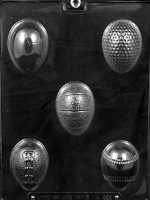 Sports Themed Eggs Chocolate Mold easter