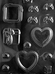 Heart/Present Pour Boxes Chocolate Mold wedding valentine anniversary
