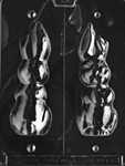 3D Large Hollow Flop Eared Bunny Chocolate Mold  E061 rabbit easter