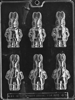 Boy - Girl Bunnies Chocolate Mold E401 easter rabbit animal