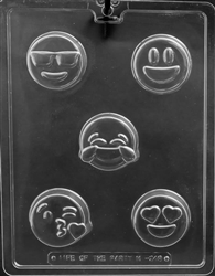 Emoji Sandwich Cookie Chocolate Mold M249 happy love cool smile laugh