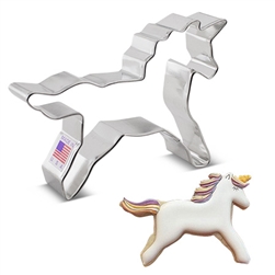 4-1/2" Unicorn Body Cookie Cutter animal horse mythological