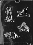 Four Dinosaurs Chocolate Mold - LPA104